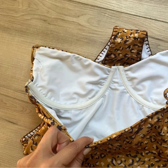 CAPITTANA Kenia Tropical Animal Print One-Piece Bikini Large Swimsuit - Picture 10 of 10